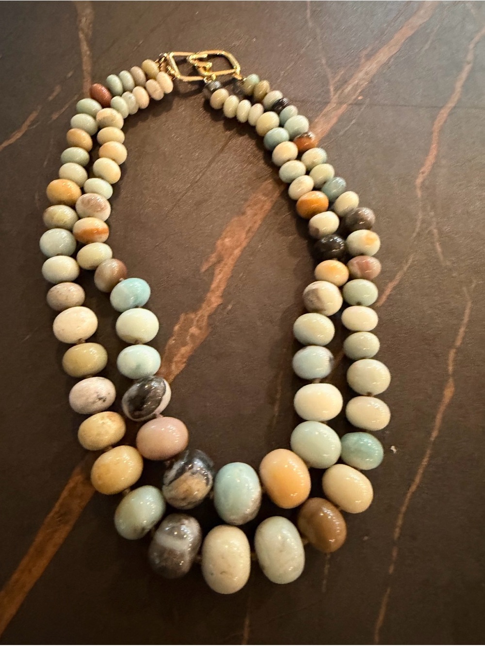 Kenneth Jay Lane Amazonite 3-Strand Statement Necklace